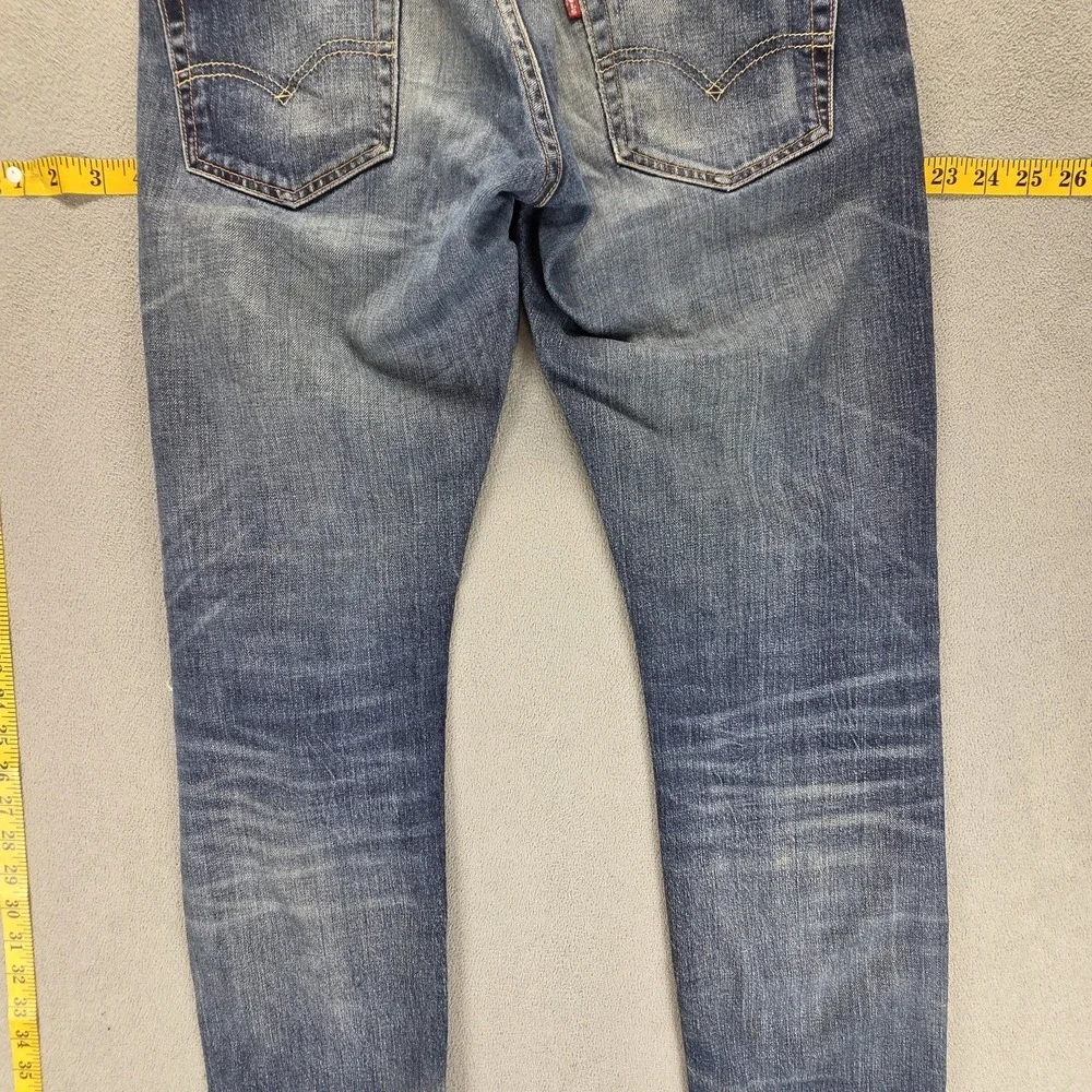 Levis 511 Jeans Mens‎ 29x32 Blue Selvedge Thrashed Whiskers Honeycomb Zip Fly